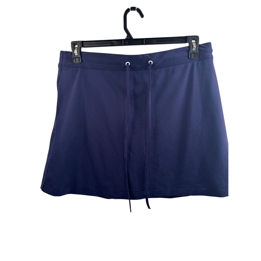 VK Sport Athletic Skort Large Navy Blue Drawstring Tennis Golf Skirt Women